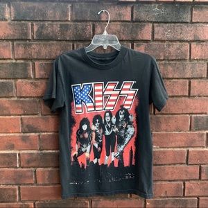 Vintage Kiss American Flag T shirt